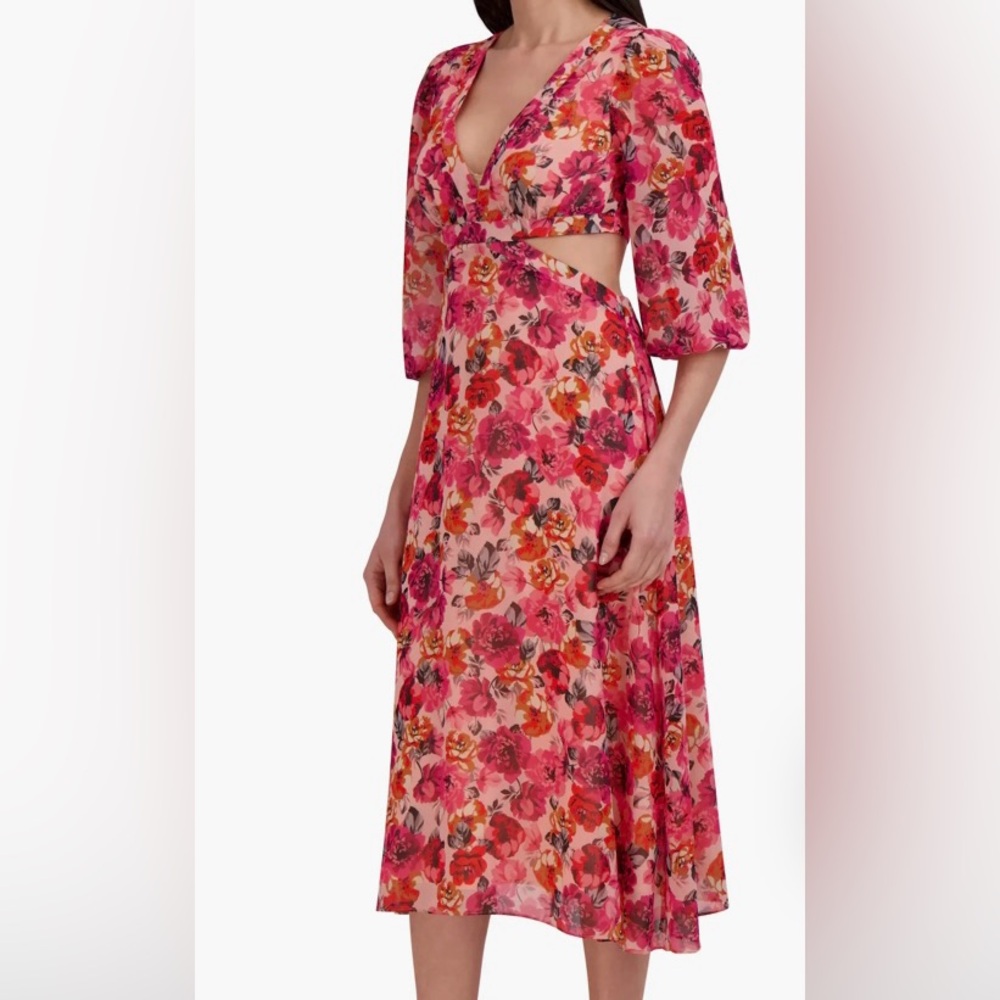 Julia Jordan chiffon V neck dress Size 12